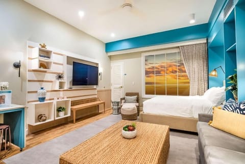 Settle in for movie nights on the sofa and big TV.