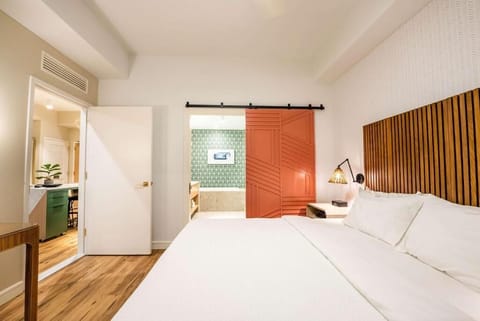 Recharge in a calming suite with easy ensuite access.