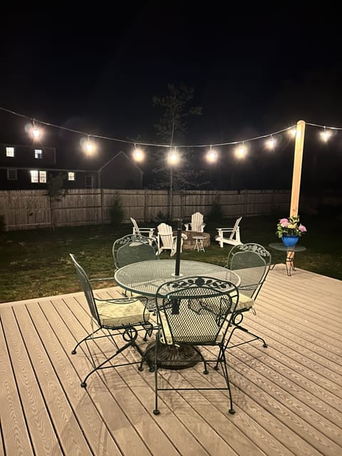 Large deck with BBQ grill