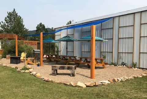 Dining area and gas fire pit