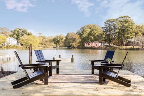 Peaceful waterfront mornings on your private dock in Portsmouth.