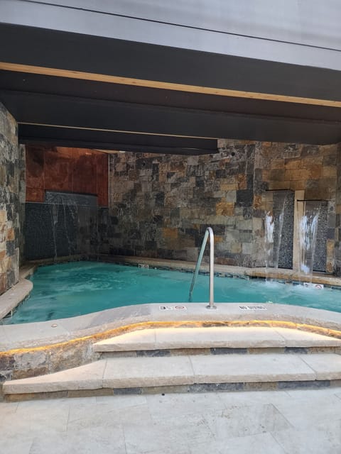 New outside hot tub  area