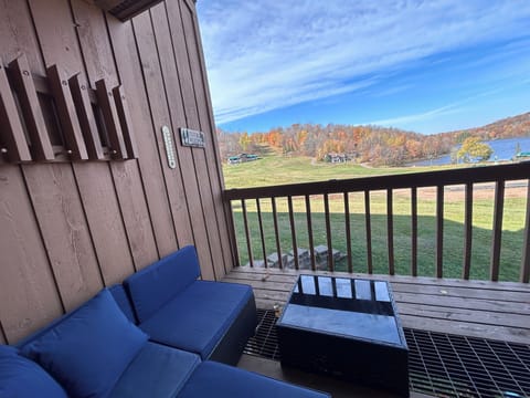 Back patio overlooking Whitecap ski resort and Weber lake