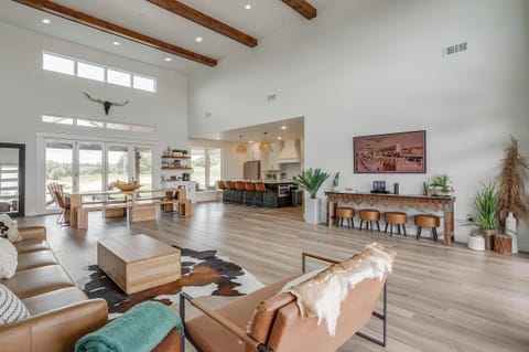 Enjoy movie nights with added couches and a Samsung Frame TV.

