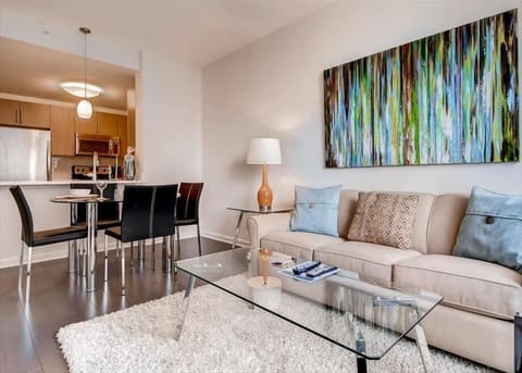Spacious Living Room with TV, Work Desk and more