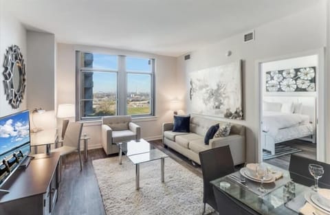 South Arlington Arlington 2 Bedroom with Balcony Living Room