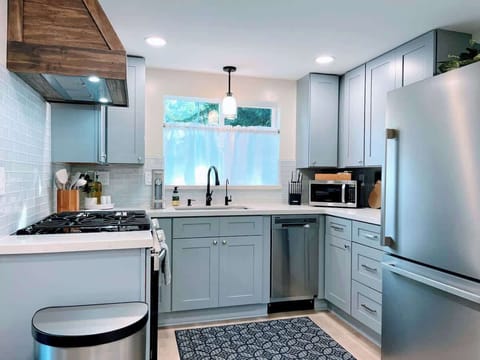 Fully stocked kitchen ready for home cooked meals