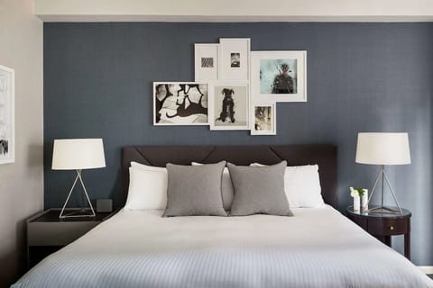 Sink into crisp linens for a deeply restful night’s sleep.