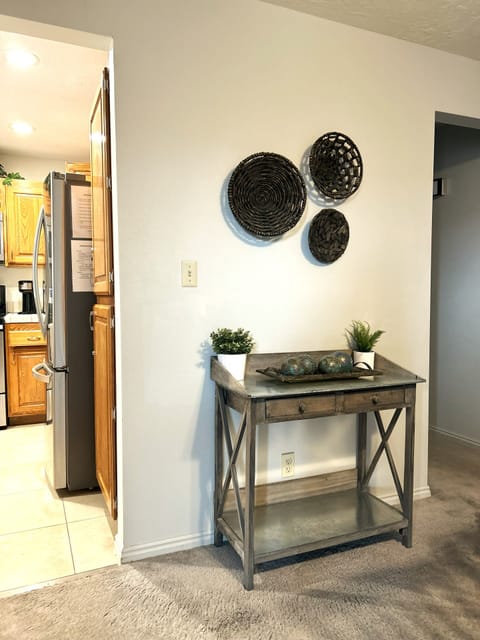 Buffet and entrance to kitchen and hall