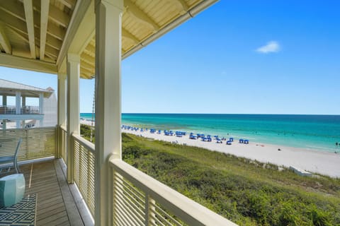 THIRD FLOOR BALCONY VIEWS OF SEASIDE'S PRIVATE RESIDENTIAL BEACH