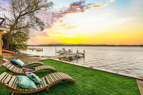 Sunset View from the lakeside deck
