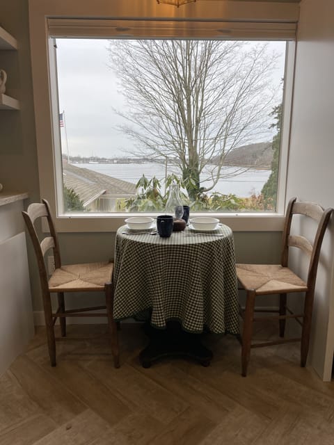Enjoy this view from the kitchen. Picture window looking out at the river.