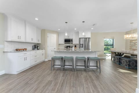 Kitchen Comes Stocked with Pots, Pans and Cooking Utensils