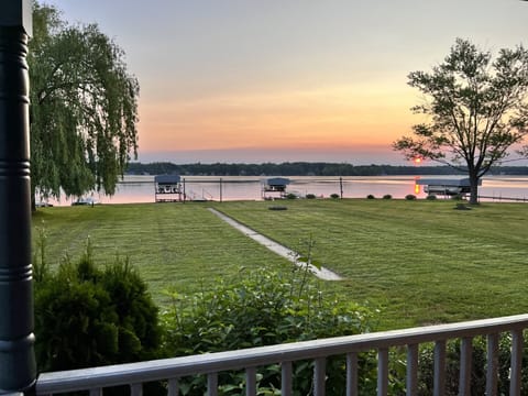 Almost sunset.  View from the porch.