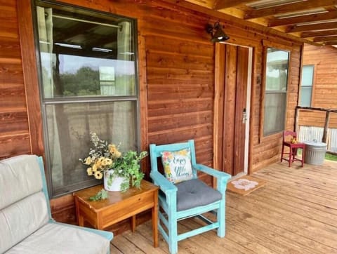 The silver can holds goat treats for you to share...with the goats.