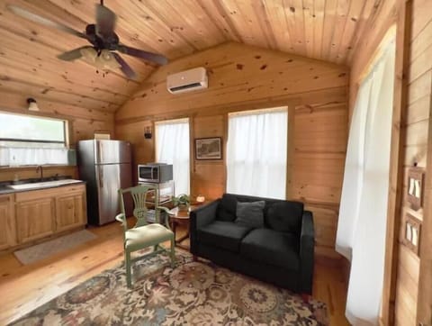 Plush comfortable loveseat for two people to enjoy streaming services