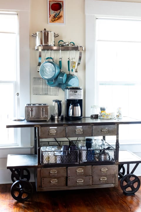 Coffee bar in kitchen