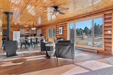 Abundant natural light streams into the house, illuminating the space and creating an airy, welcoming atmosphere throughout.