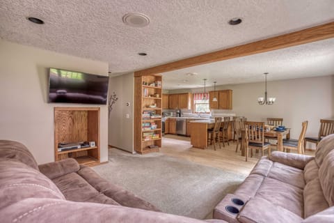 Living Room with Kitchen and Dining Area View