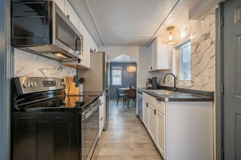 Fully stocked galley kitchen