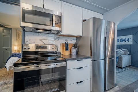 All new stainless appliance in the fully furnished kitchen