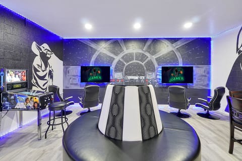We designed the game room to be more than decorative—it’s truly playable and inviting.