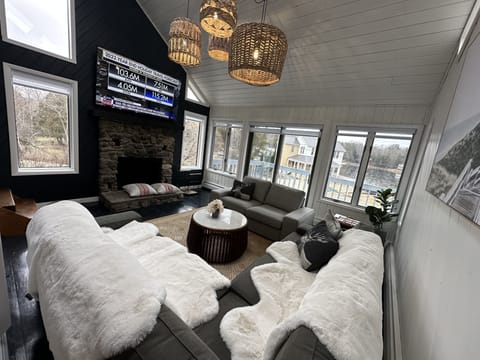 Main Level Living Room w/ access to Front Deck