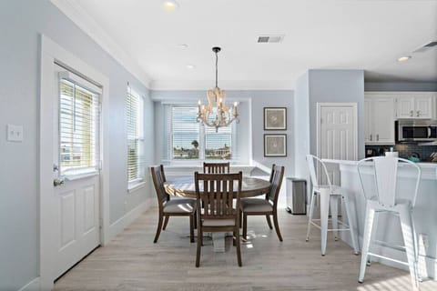 Elevate your dining experience in this chic and well-appointed room