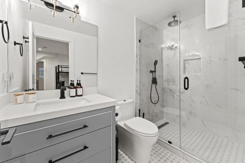 Bathroom with Matte Black Finishes