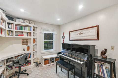 Office | Desk | Upright Piano | Books