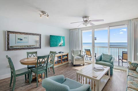 Living room and dining area