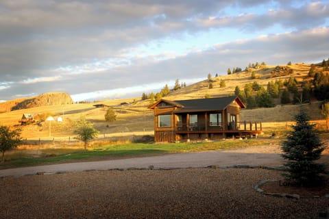 A view of our Studio Cabin on a summer day.