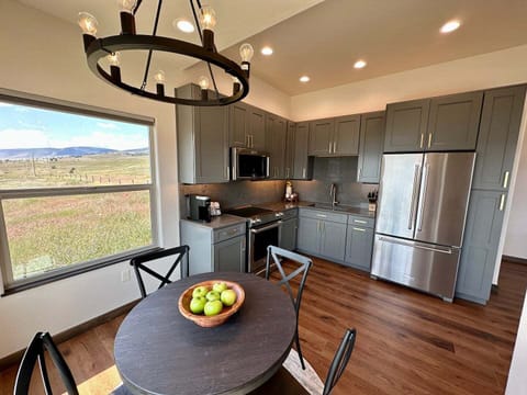 The dining area comfortably seats 4. if needed, a highchair can be provided upon request.