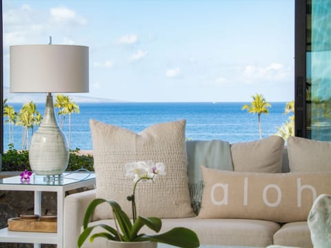 The Comfortable & Spacious Living Area Boasts 180º Ocean Views