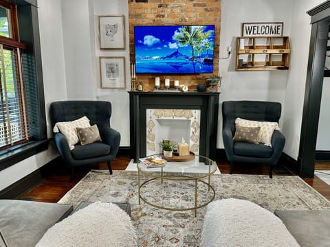 Unwind in our stylish living area, designed for comfort and connectivity.