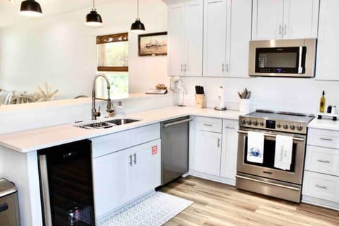 All new stainless steel appliances - beverage cooler