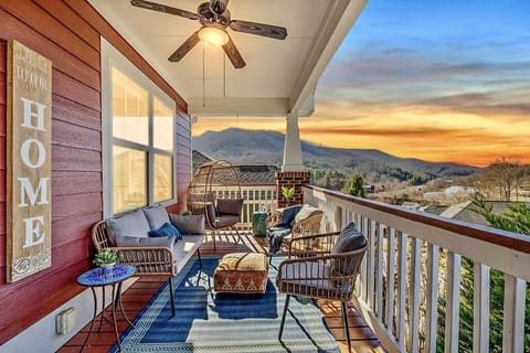 Enjoy the mountain views from the front porch