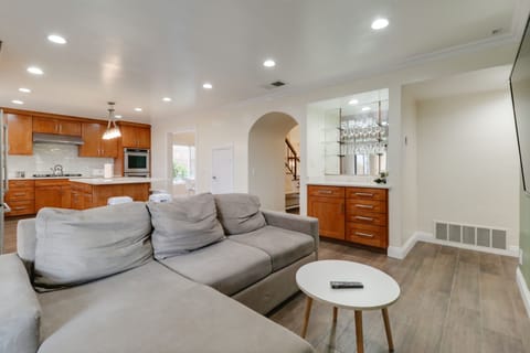 Downstairs Family Room overlooking kitchen