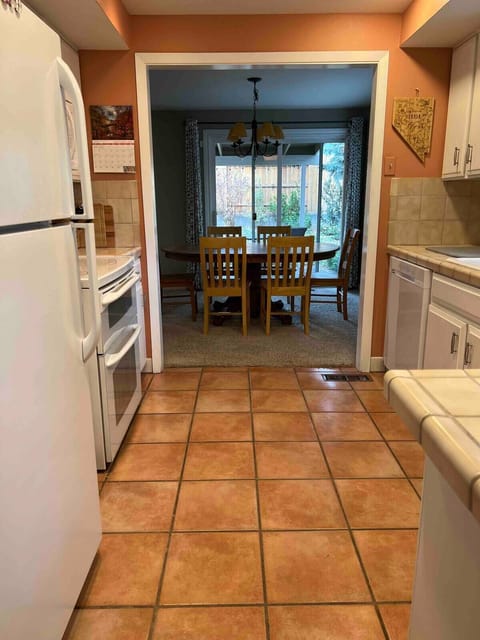 Kitchen looking into dining room