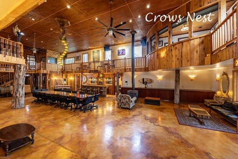 Crows Nest overlooks the grand room in our Zen Barn