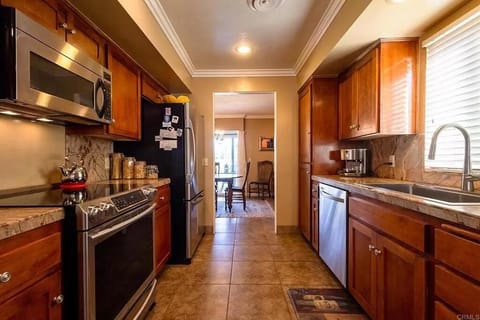 Kitchen with induction stovetop