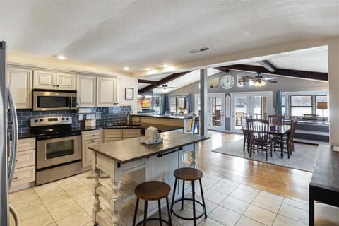 Main floor kitchen is fully stocked.