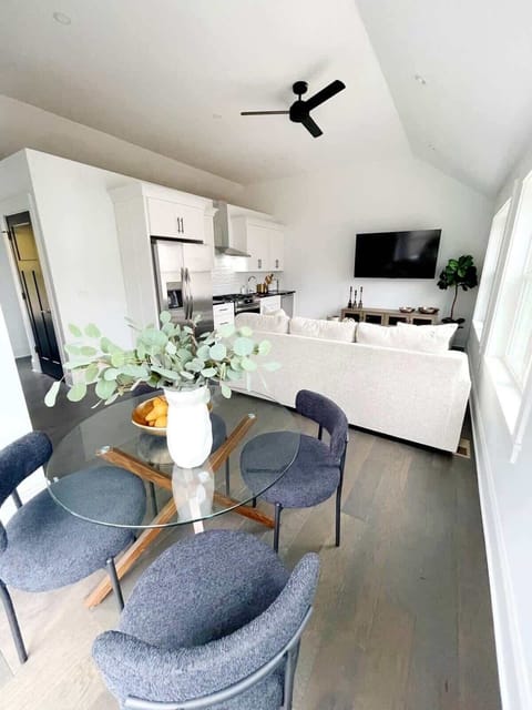 Dine in elegance, unwind in luxury – where the dining room meets the living space, creating the perfect harmony of style and comfort. #HomeAwayFromHome