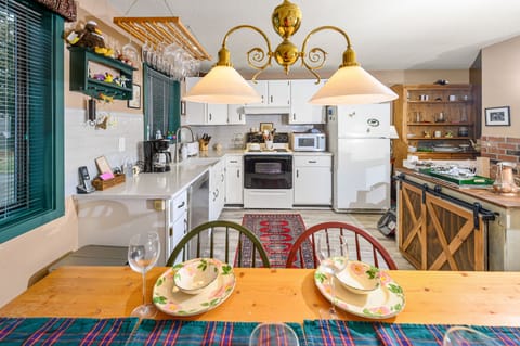 kitchen area with large dining table