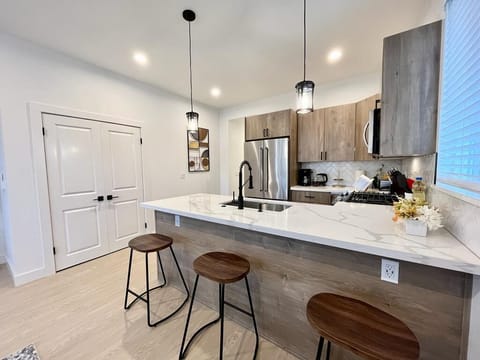 Savor every bite at our chic countertop dining area.