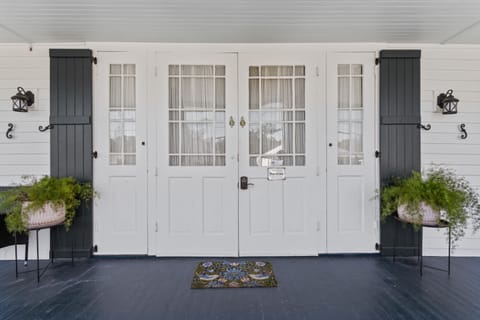 Historic teachers hall entry off grand porch