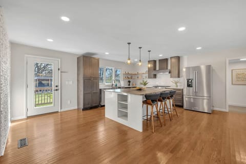 Beautiful remodeled kitchen with top end appliances, everything you need for cooking and the perfect setting for a family gathering