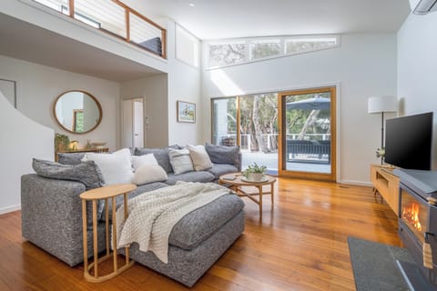Stay comfortable year round with the split system, stay warm by the cozy fire.