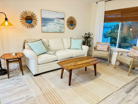 Living room with queen sleeper sofa