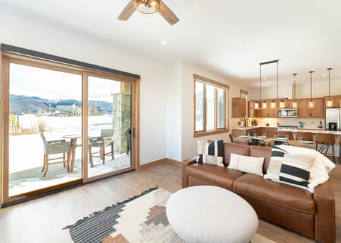 Queen sized sleeper sofa in our living area will sleep 2 additional guests